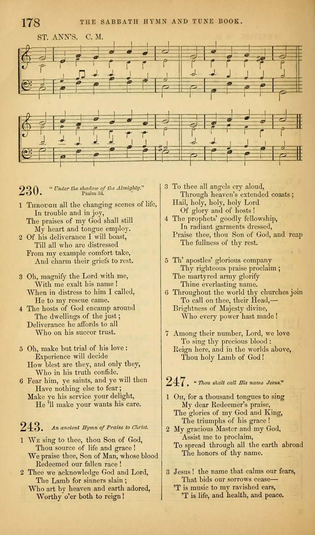 The Sabbath Hymn and Tune Book: for the service of song in the house of  the Lord page 180