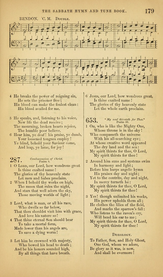 The Sabbath Hymn and Tune Book: for the service of song in the house of  the Lord page 181