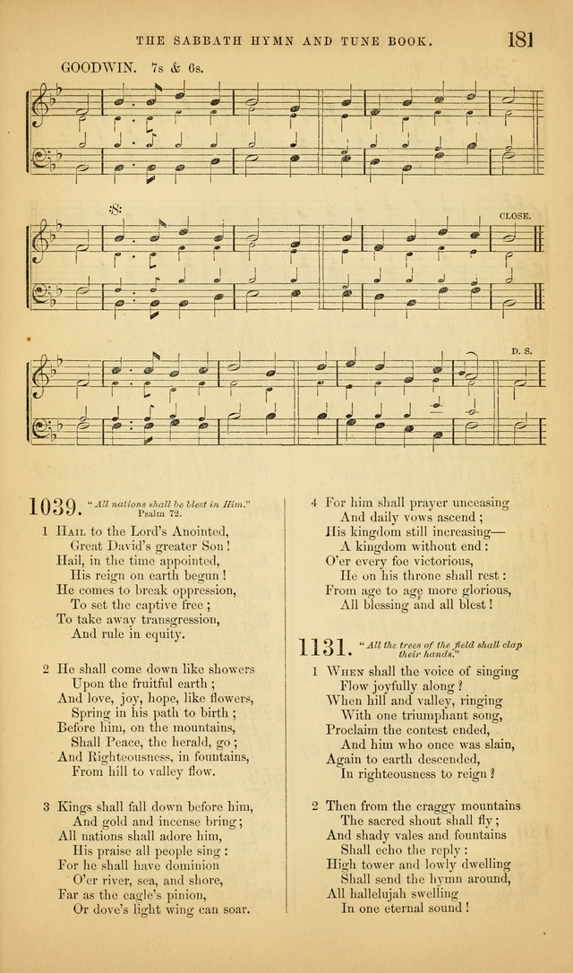 The Sabbath Hymn and Tune Book: for the service of song in the house of  the Lord page 183