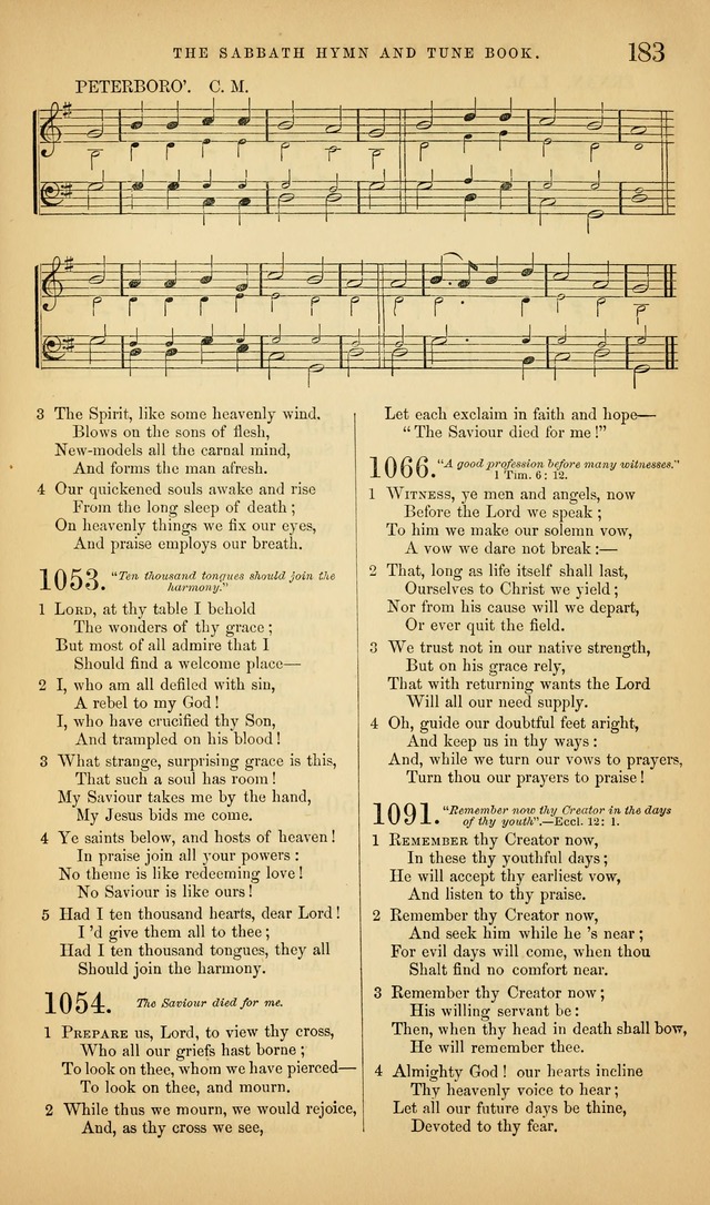 The Sabbath Hymn and Tune Book: for the service of song in the house of  the Lord page 185