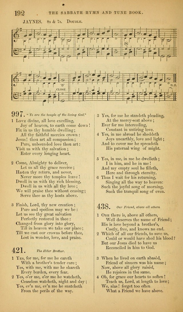 The Sabbath Hymn and Tune Book: for the service of song in the house of  the Lord page 194