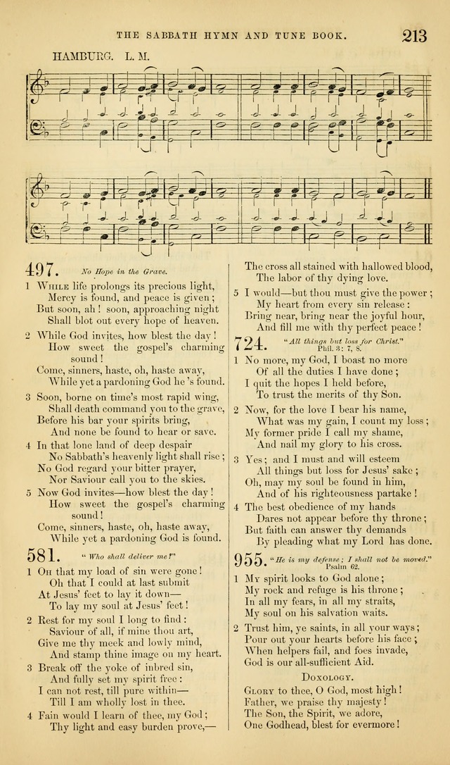The Sabbath Hymn and Tune Book: for the service of song in the house of  the Lord page 215