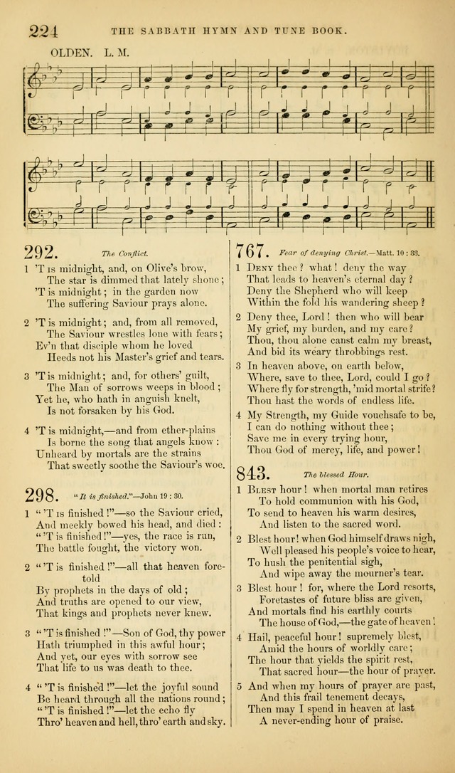 The Sabbath Hymn and Tune Book: for the service of song in the house of  the Lord page 226