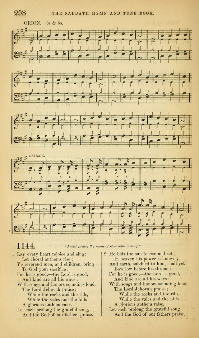 The Sabbath Hymn and Tune Book: for the service of song in the house of  the Lord page 260