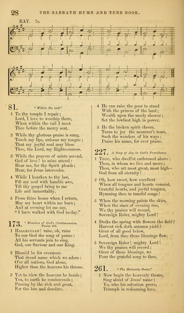 The Sabbath Hymn and Tune Book: for the service of song in the house of  the Lord page 30