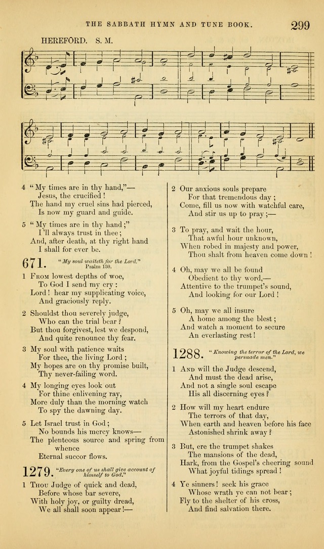 The Sabbath Hymn and Tune Book: for the service of song in the house of  the Lord page 301