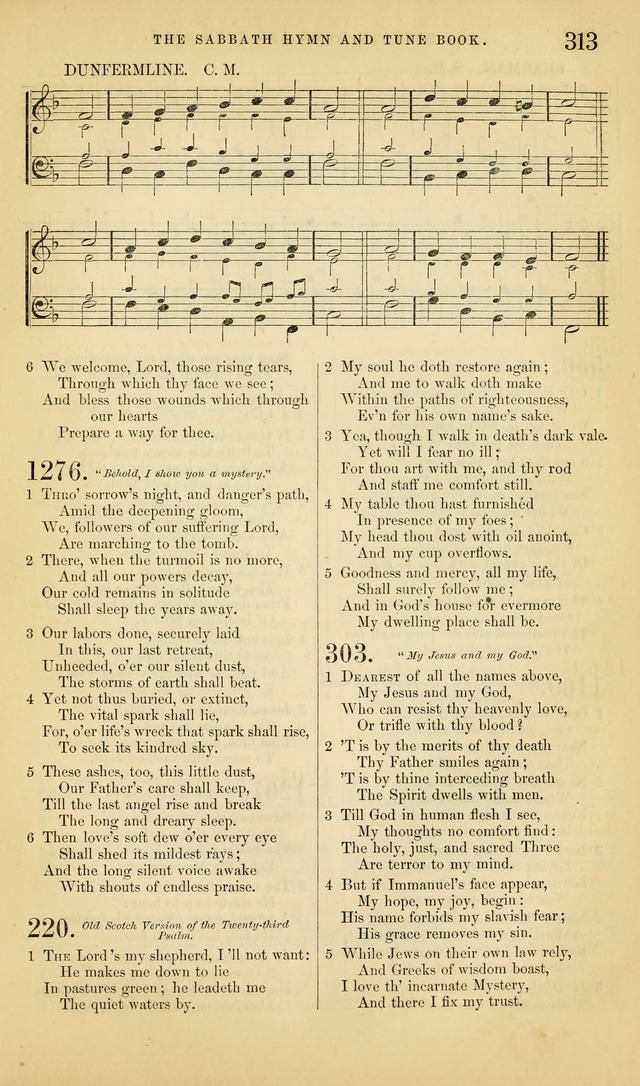 The Sabbath Hymn and Tune Book: for the service of song in the house of  the Lord page 315