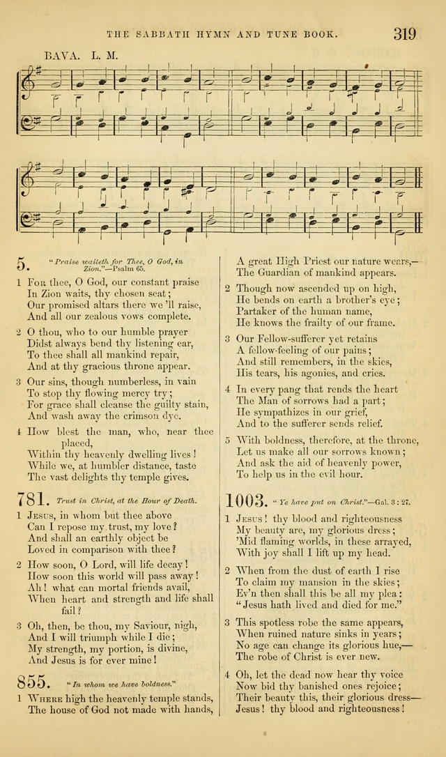 The Sabbath Hymn and Tune Book: for the service of song in the house of  the Lord page 321