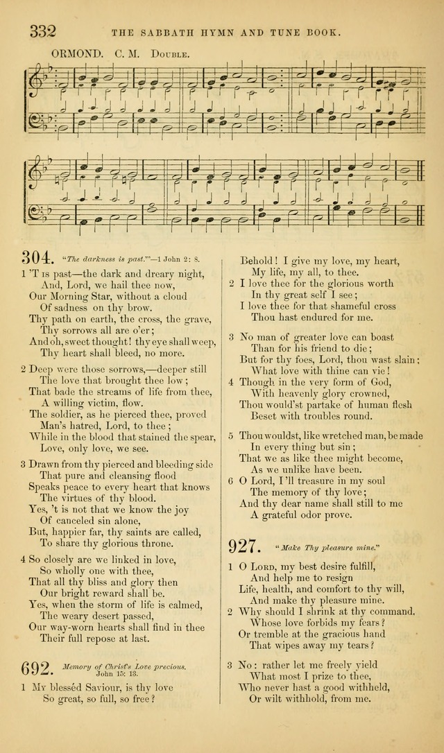 The Sabbath Hymn and Tune Book: for the service of song in the house of  the Lord page 334