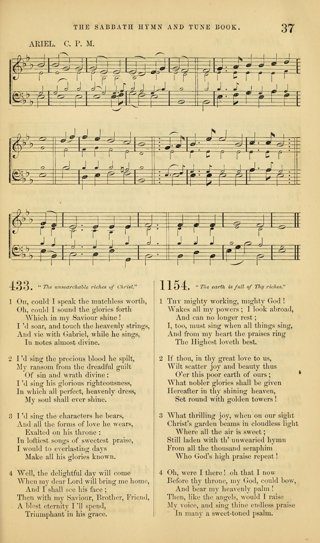 The Sabbath Hymn and Tune Book: for the service of song in the house of  the Lord page 39