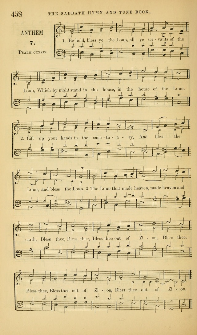 The Sabbath Hymn and Tune Book: for the service of song in the house of  the Lord page 460