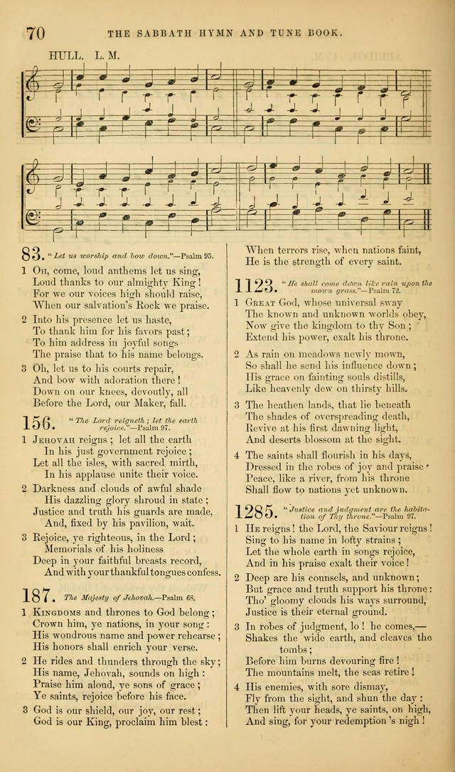 The Sabbath Hymn and Tune Book: for the service of song in the house of  the Lord page 72