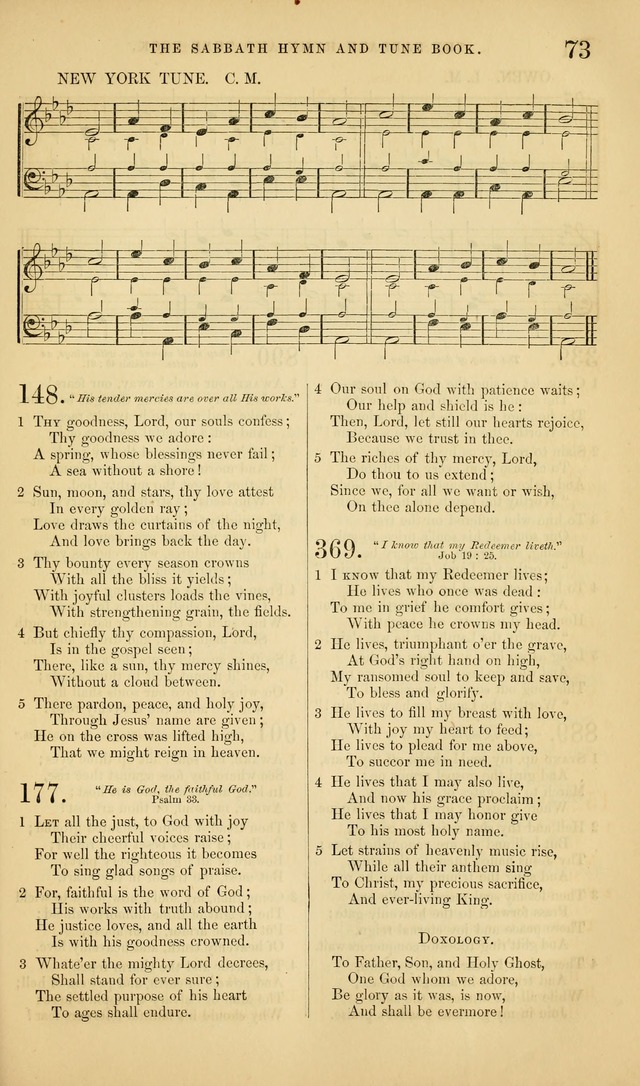 The Sabbath Hymn and Tune Book: for the service of song in the house of  the Lord page 75