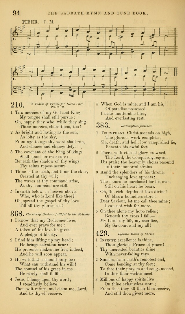 The Sabbath Hymn and Tune Book: for the service of song in the house of  the Lord page 96