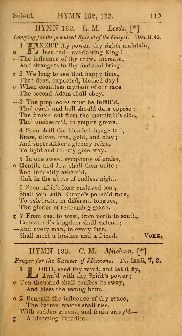 Select Hymns: the third part of Christian Psalmody; with directions for musical expression (Stereotype ed.) page 119