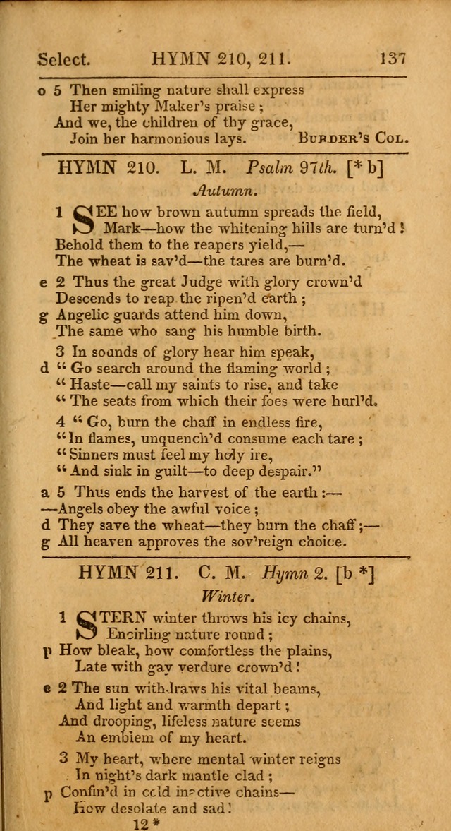 Select Hymns: the third part of Christian Psalmody; with directions for musical expression (Stereotype ed.) page 137