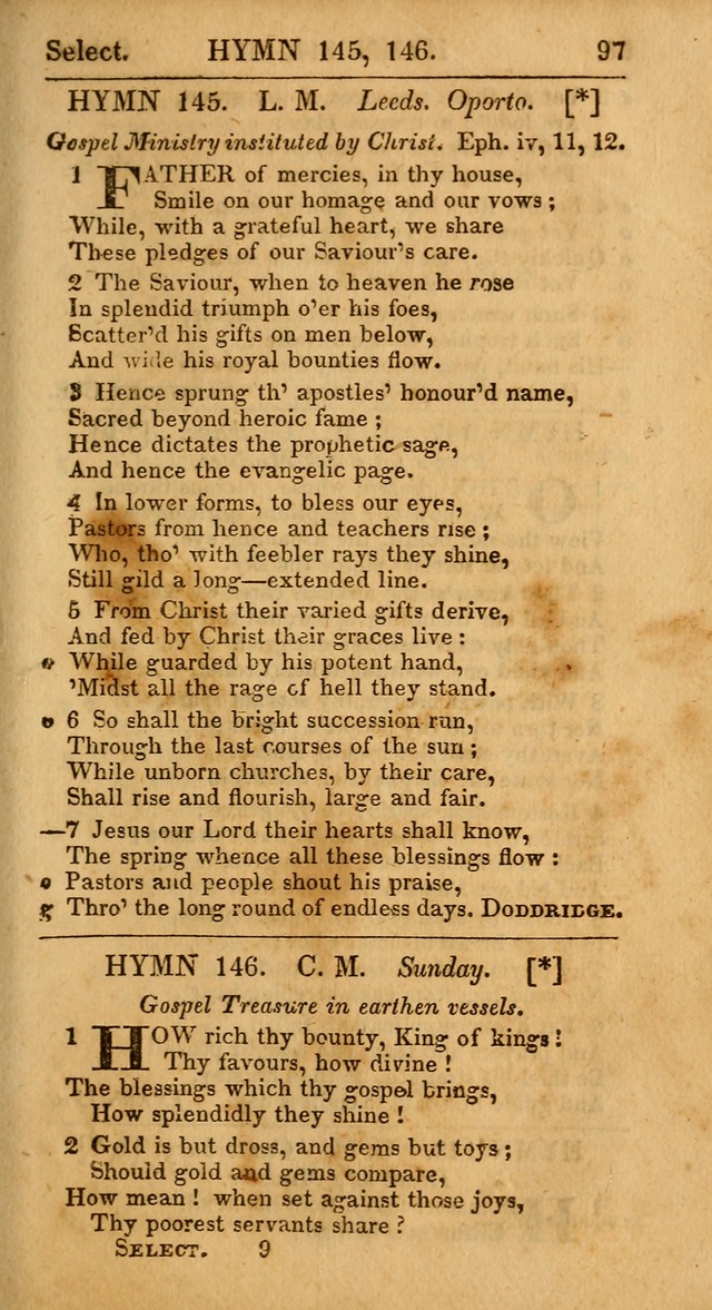 Select Hymns: the third part of Christian Psalmody; with directions for musical expression (Stereotype ed.) page 97
