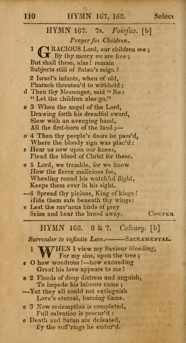 Select Hymns, The Third Part of Christian Psalmody. 3rd ed. page 110