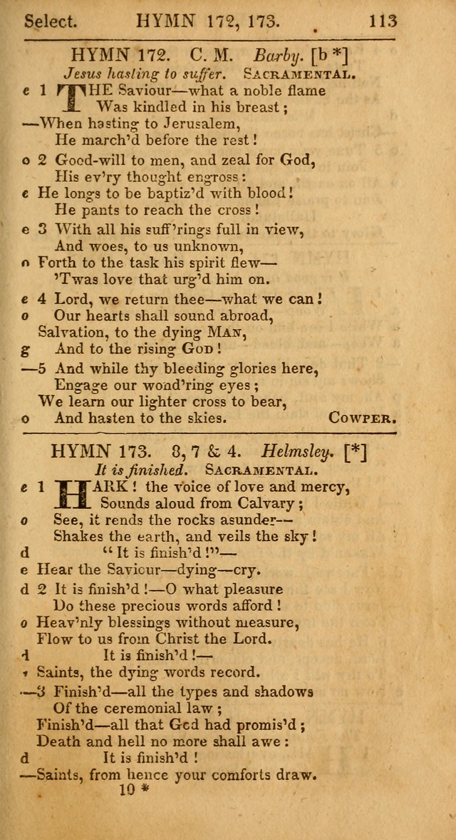 Select Hymns, The Third Part of Christian Psalmody. 3rd ed. page 113