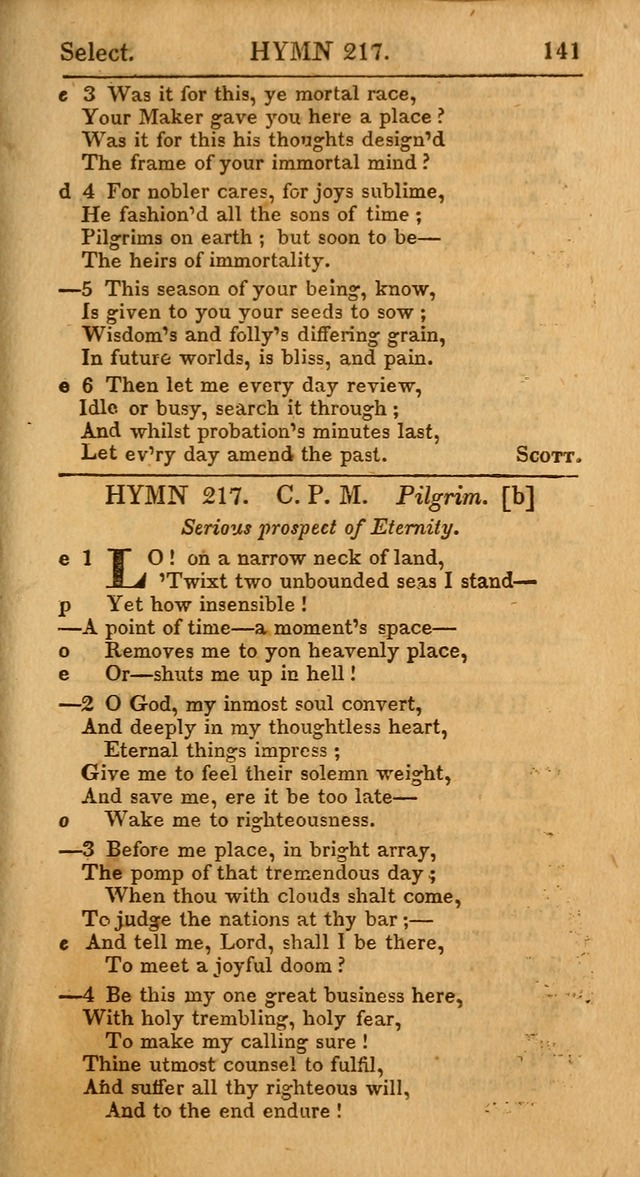 Select Hymns, The Third Part of Christian Psalmody. 3rd ed. page 141