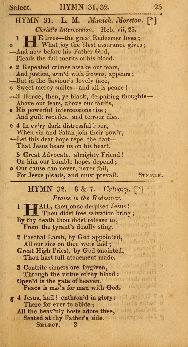 Select Hymns, The Third Part of Christian Psalmody. 3rd ed. page 25