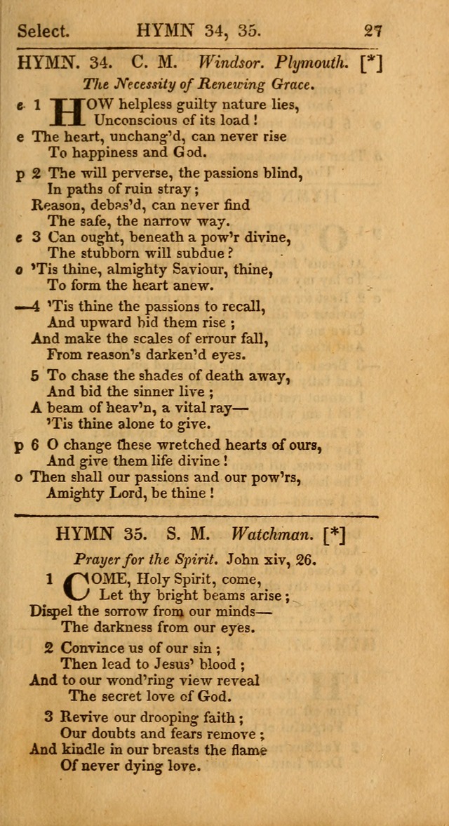 Select Hymns, The Third Part of Christian Psalmody. 3rd ed. page 27
