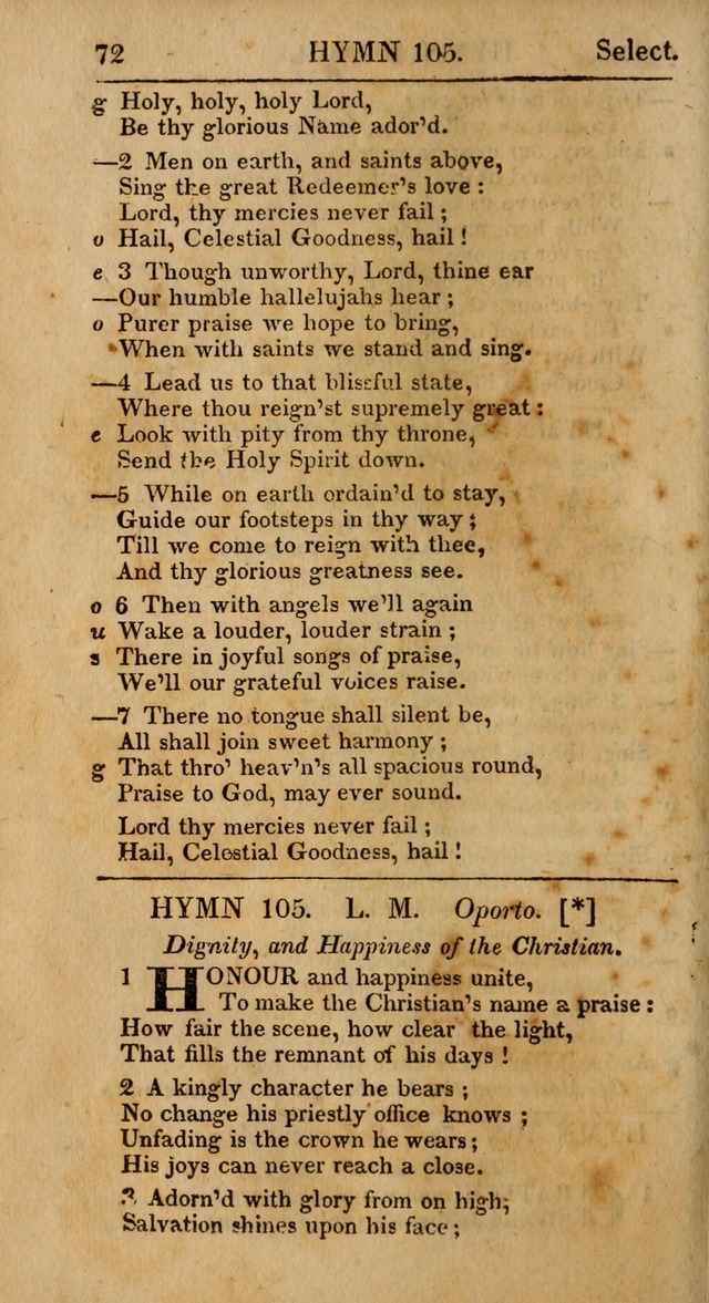 Select Hymns, The Third Part of Christian Psalmody. 3rd ed. page 72