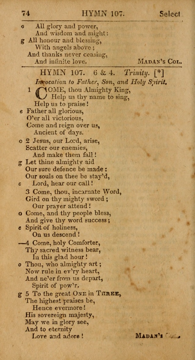 Select Hymns, The Third Part of Christian Psalmody. 3rd ed. page 74