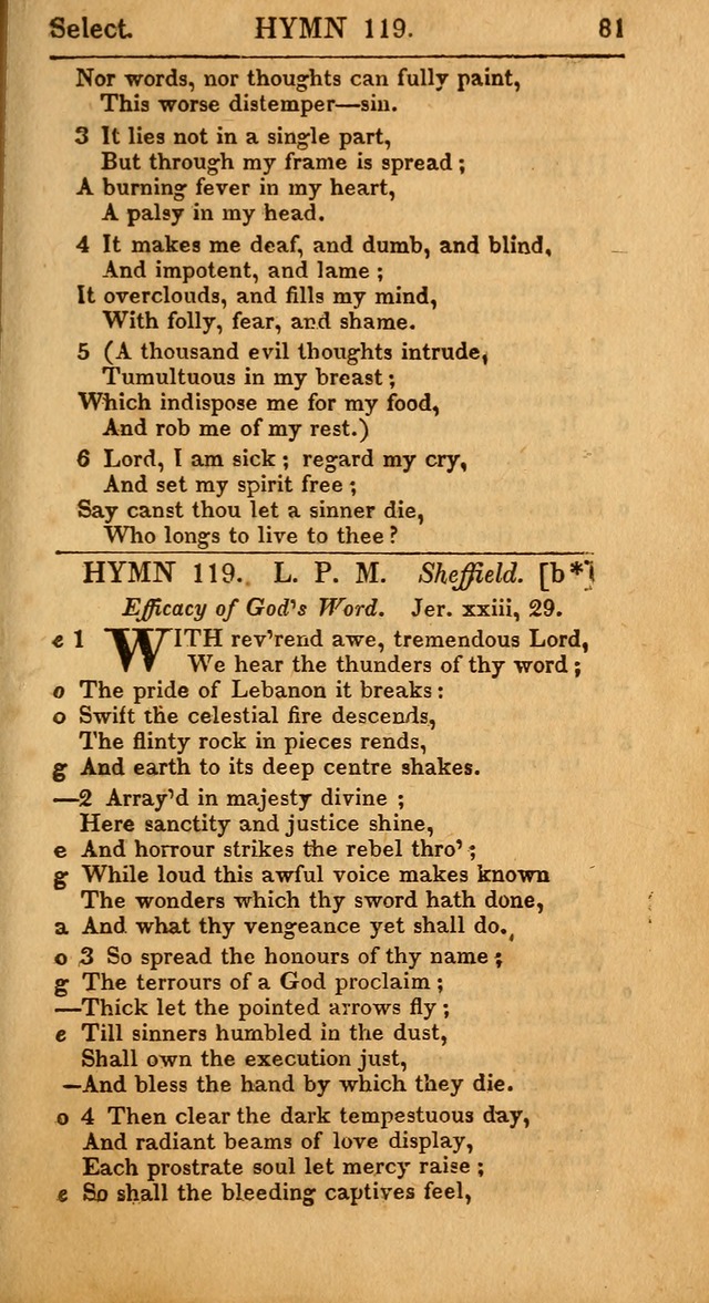 Select Hymns, The Third Part of Christian Psalmody. 3rd ed. page 81
