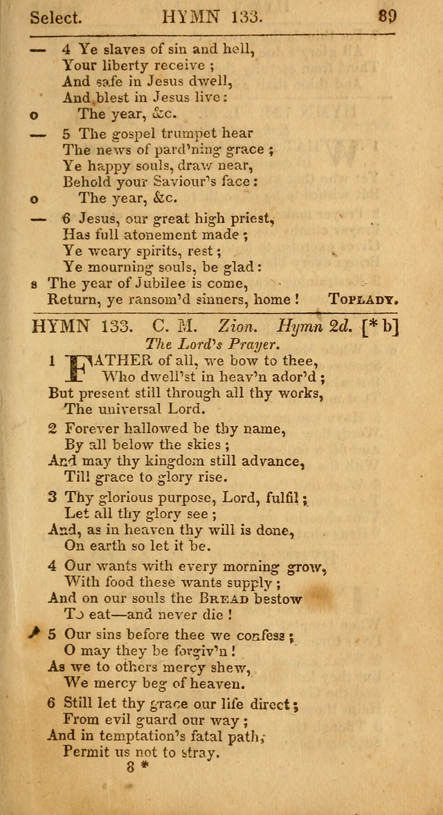 Select Hymns, The Third Part of Christian Psalmody. 3rd ed. page 89