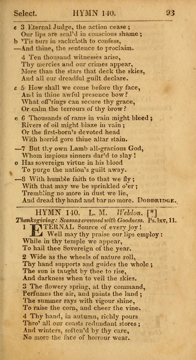 Select Hymns, The Third Part of Christian Psalmody. 3rd ed. page 93