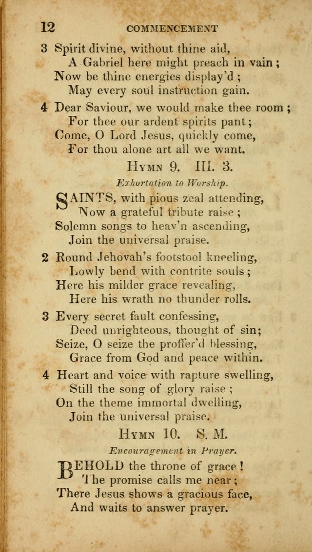 A Selection of Hymns for the Use of Social Religious Meetings and for Private Devotions. 7th ed. page 12