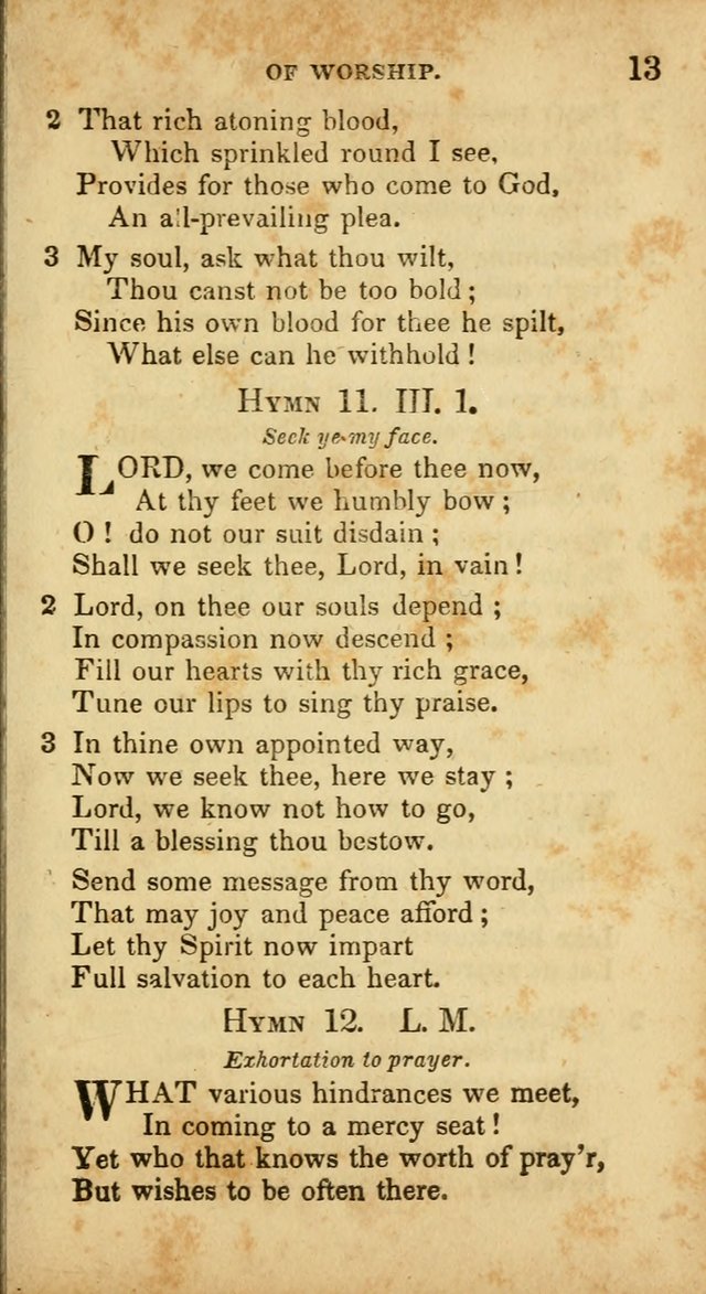 A Selection of Hymns for the Use of Social Religious Meetings and for Private Devotions. 7th ed. page 13