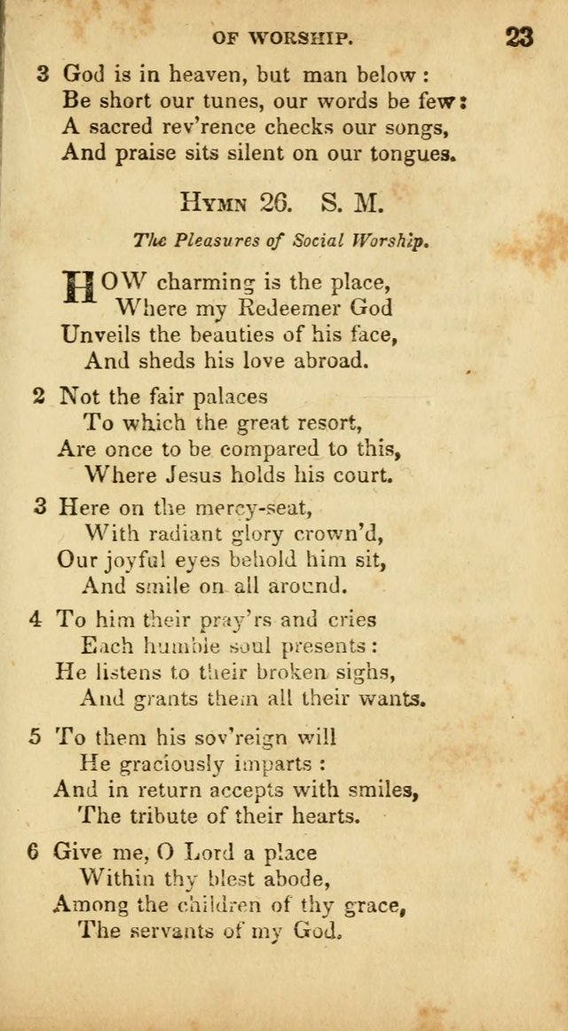 A Selection of Hymns for the Use of Social Religious Meetings and for Private Devotions. 7th ed. page 23