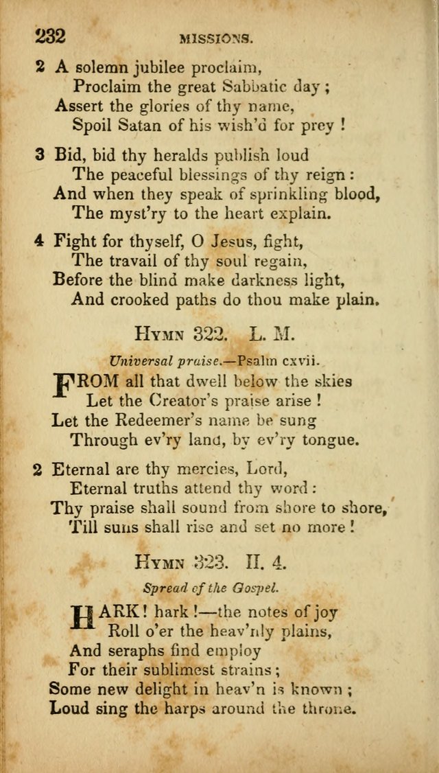 A Selection of Hymns for the Use of Social Religious Meetings and for Private Devotions. 7th ed. page 232