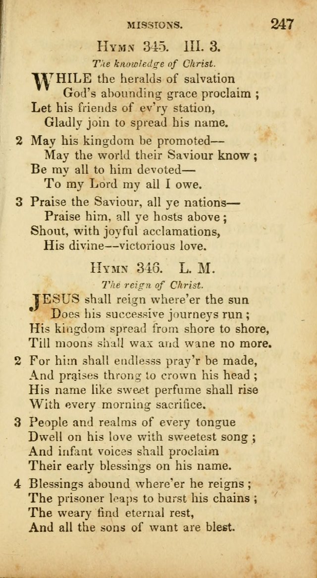 A Selection of Hymns for the Use of Social Religious Meetings and for Private Devotions. 7th ed. page 247