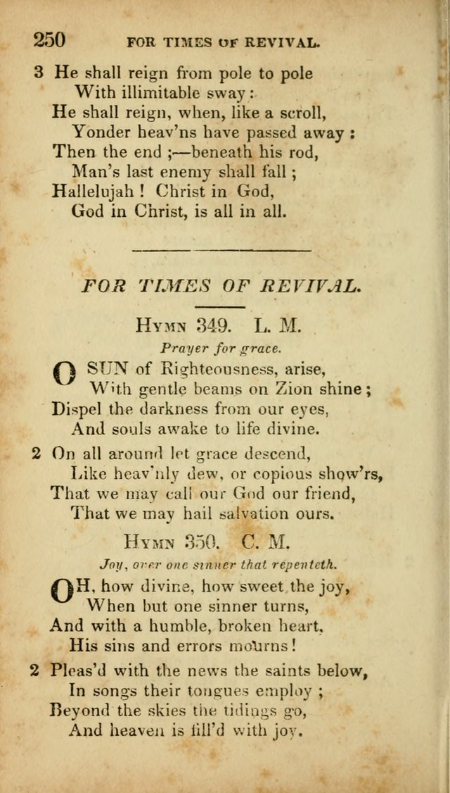 A Selection of Hymns for the Use of Social Religious Meetings and for Private Devotions. 7th ed. page 250