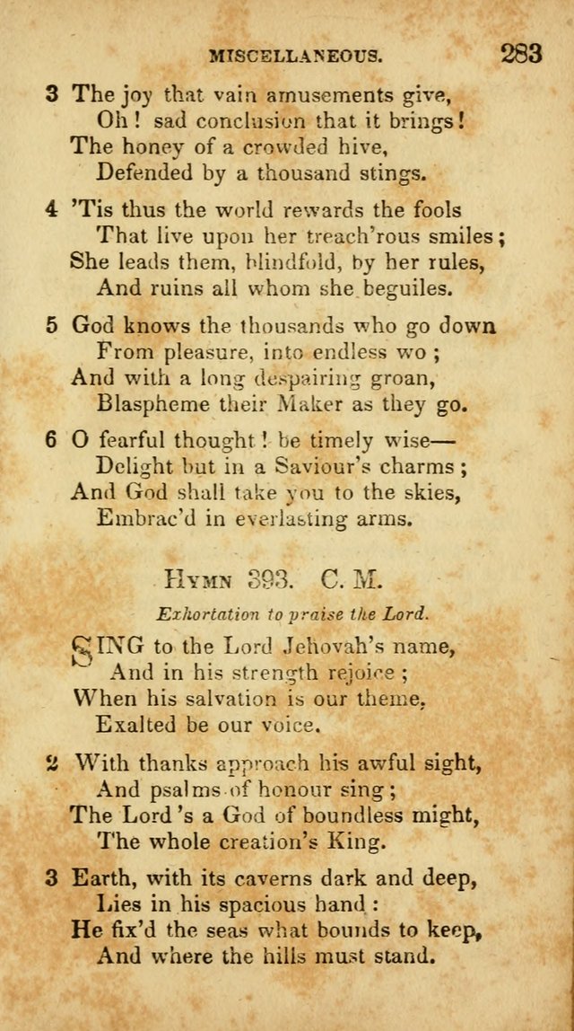 A Selection of Hymns for the Use of Social Religious Meetings and for Private Devotions. 7th ed. page 283