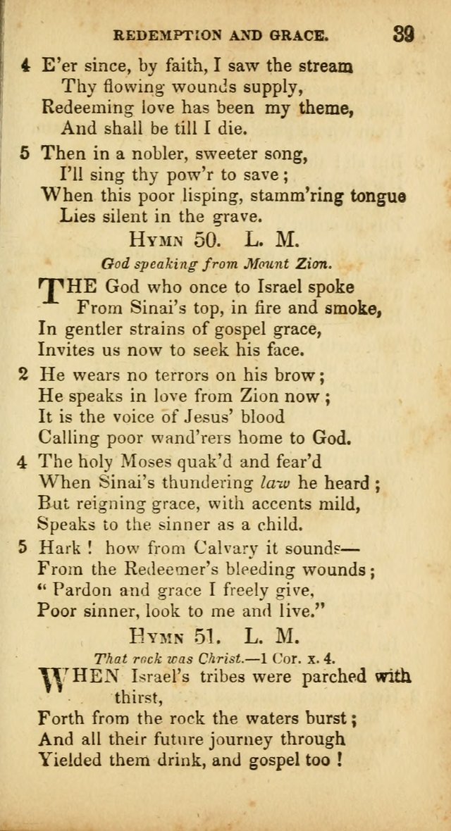 A Selection of Hymns for the Use of Social Religious Meetings and for Private Devotions. 7th ed. page 39