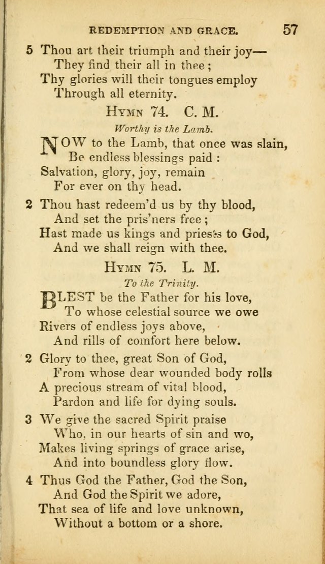 A Selection of Hymns for the Use of Social Religious Meetings and for Private Devotions. 7th ed. page 57