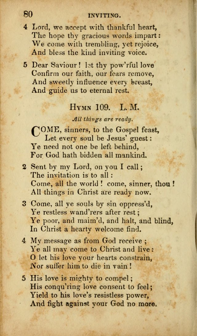A Selection of Hymns for the Use of Social Religious Meetings and for Private Devotions. 7th ed. page 80