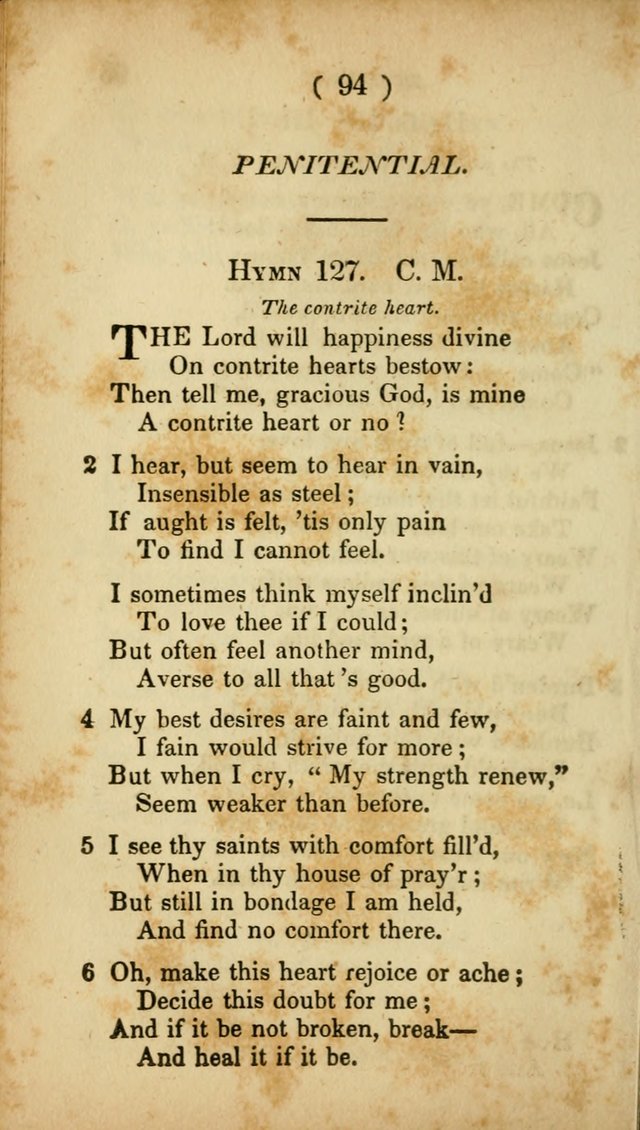 A Selection of Hymns for the Use of Social Religious Meetings and for Private Devotions. 7th ed. page 94