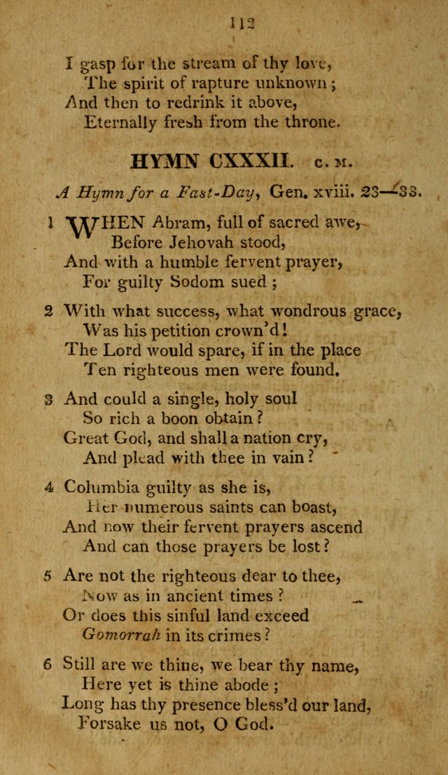 A Selection of Hymns, from Various Authors, Supplementary for the Use of Christians. 1st ed. page 117
