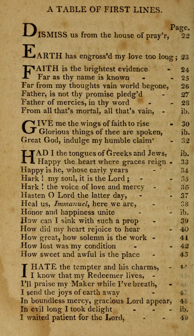 A Selection of Hymns, from Various Authors, Supplementary for the Use of Christians. 1st ed. page 125