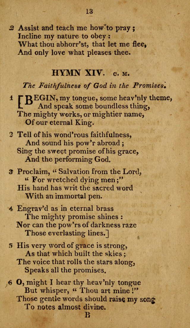 A Selection of Hymns, from Various Authors, Supplementary for the Use of Christians. 1st ed. page 18