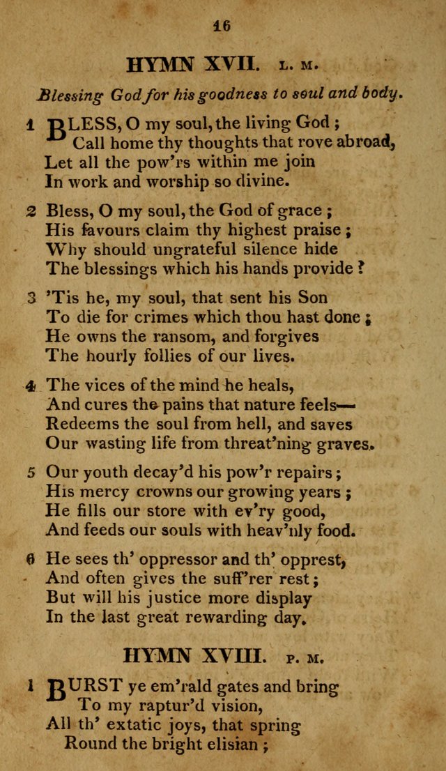 A Selection of Hymns, from Various Authors, Supplementary for the Use of Christians. 1st ed. page 21