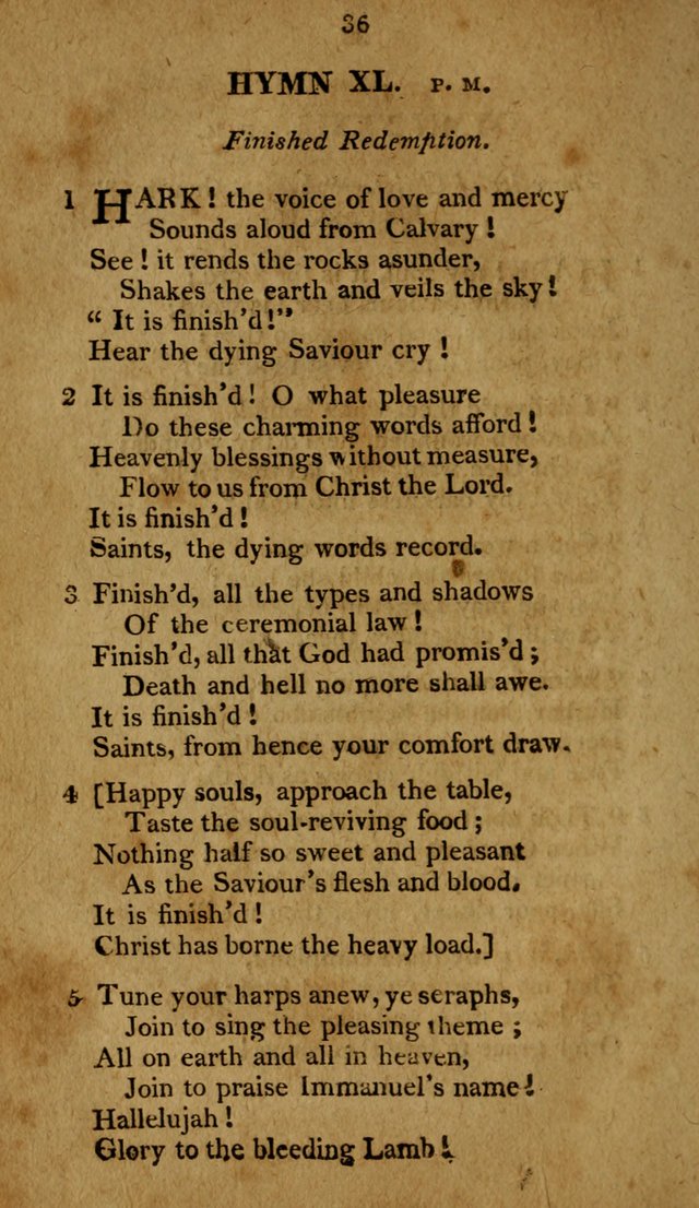 A Selection of Hymns, from Various Authors, Supplementary for the Use of Christians. 1st ed. page 41