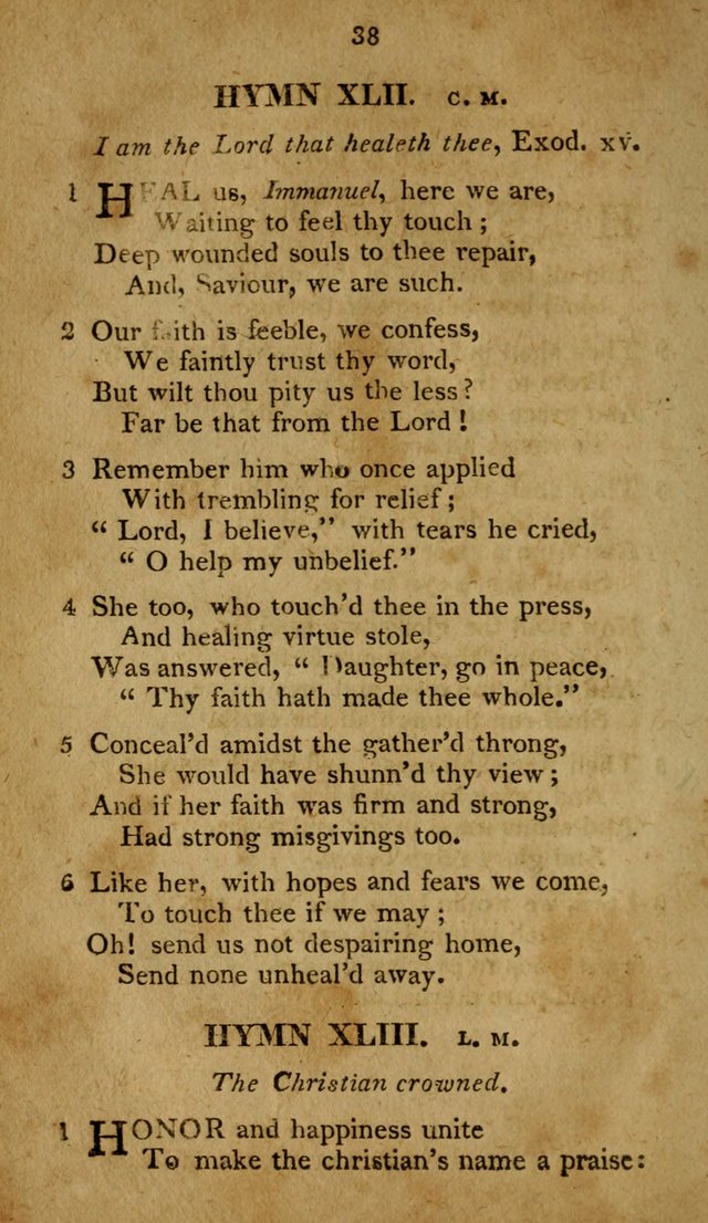 A Selection of Hymns, from Various Authors, Supplementary for the Use of Christians. 1st ed. page 43