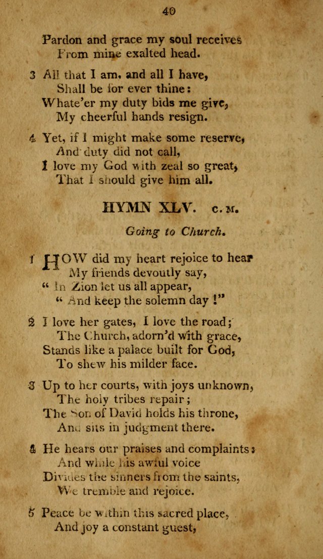 A Selection of Hymns, from Various Authors, Supplementary for the Use of Christians. 1st ed. page 45