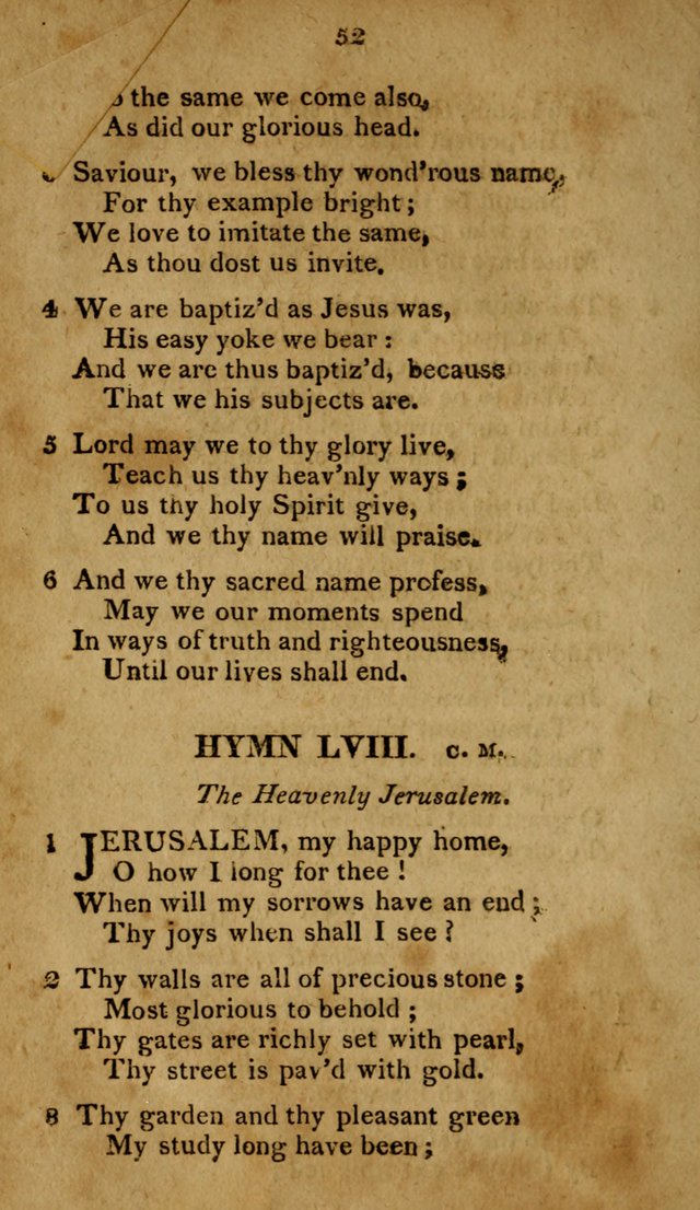 A Selection of Hymns, from Various Authors, Supplementary for the Use of Christians. 1st ed. page 57